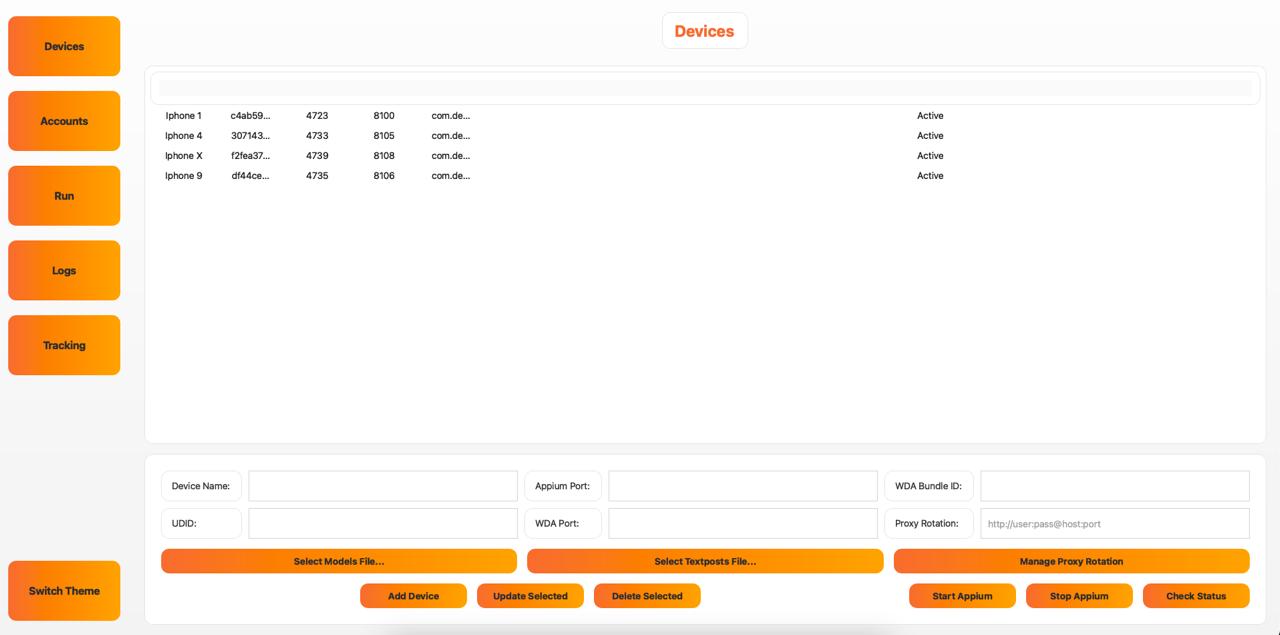 APPIUM Dashboard - Follow4